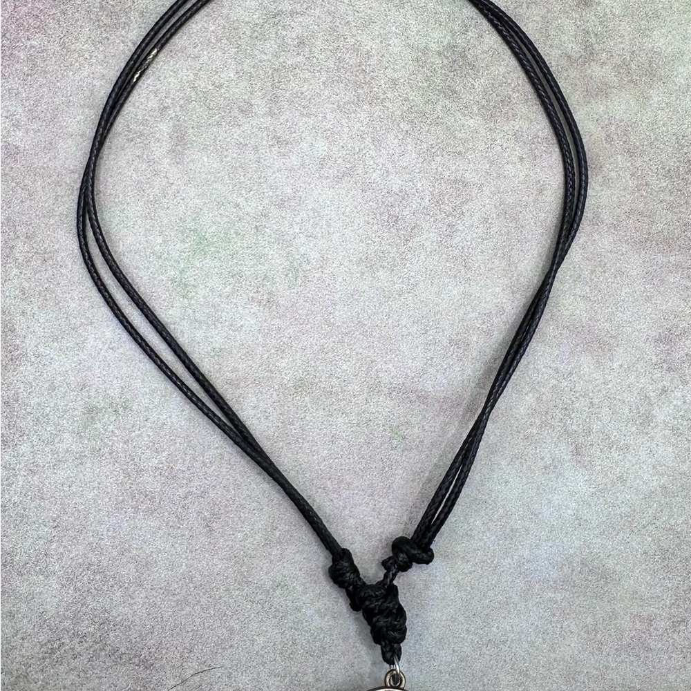 Black Filigree Sunburst Pendant Necklace - Women's Jewelry - Picture 5 of 5